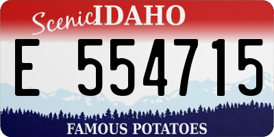 ID license plate E554715