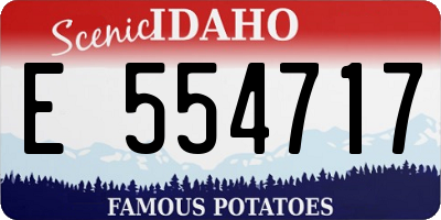 ID license plate E554717