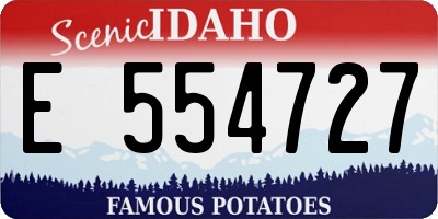 ID license plate E554727