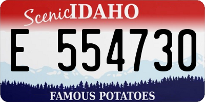ID license plate E554730