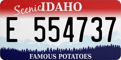 ID license plate E554737
