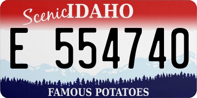 ID license plate E554740
