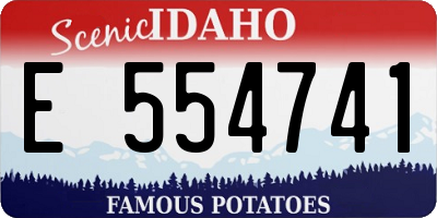 ID license plate E554741