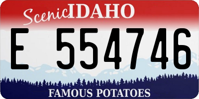 ID license plate E554746