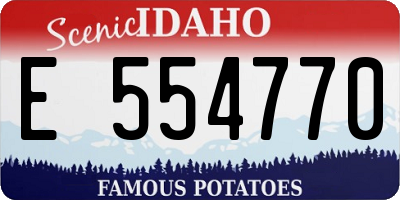 ID license plate E554770
