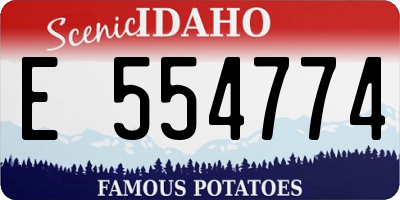 ID license plate E554774