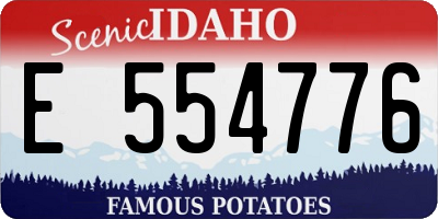 ID license plate E554776