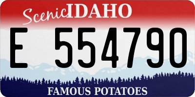ID license plate E554790
