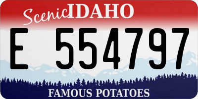 ID license plate E554797