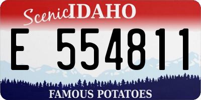 ID license plate E554811