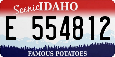 ID license plate E554812