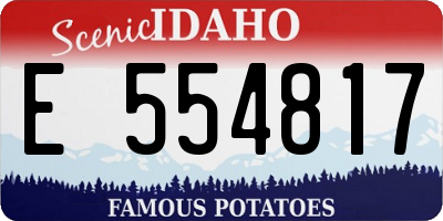ID license plate E554817