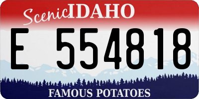 ID license plate E554818