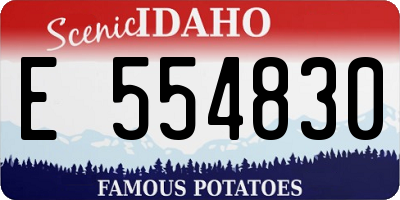 ID license plate E554830
