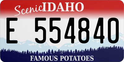 ID license plate E554840