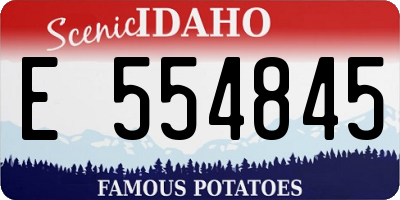 ID license plate E554845