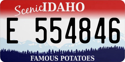 ID license plate E554846