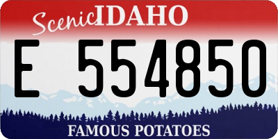 ID license plate E554850