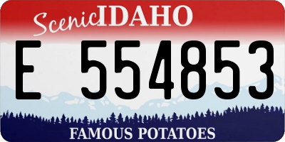 ID license plate E554853