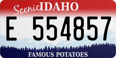 ID license plate E554857