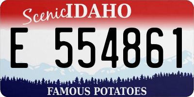 ID license plate E554861