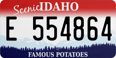 ID license plate E554864