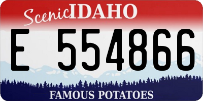 ID license plate E554866