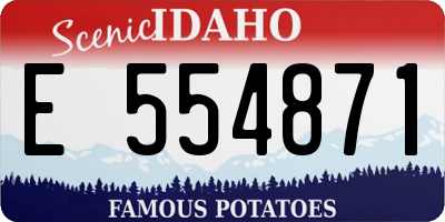 ID license plate E554871