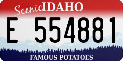 ID license plate E554881