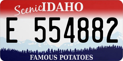 ID license plate E554882