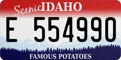 ID license plate E554990