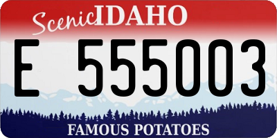 ID license plate E555003