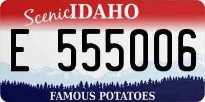 ID license plate E555006