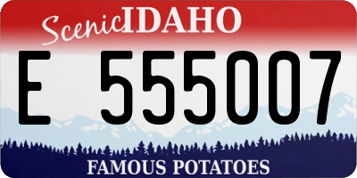 ID license plate E555007