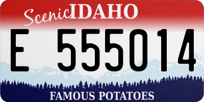 ID license plate E555014