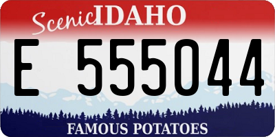 ID license plate E555044
