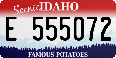 ID license plate E555072