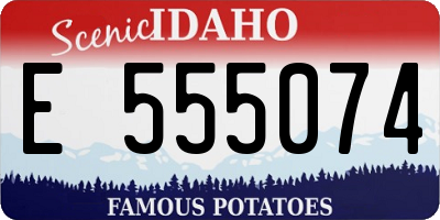 ID license plate E555074