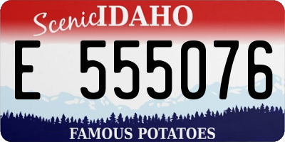 ID license plate E555076