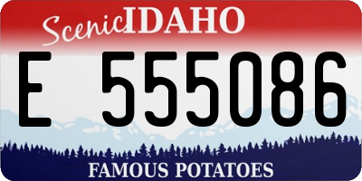 ID license plate E555086