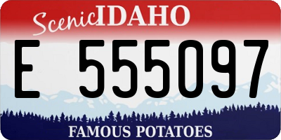 ID license plate E555097