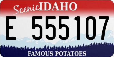 ID license plate E555107