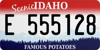 ID license plate E555128
