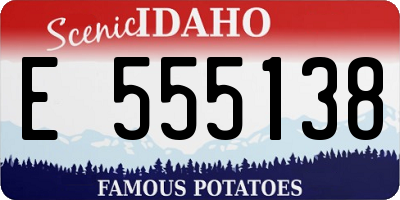 ID license plate E555138