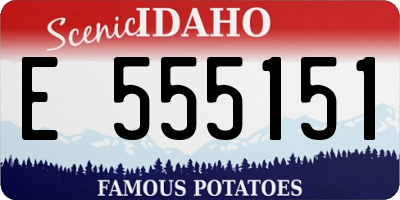 ID license plate E555151
