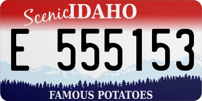 ID license plate E555153