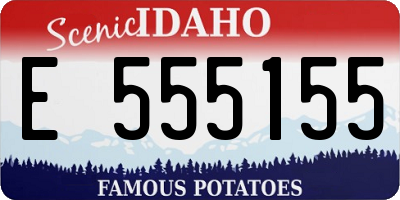 ID license plate E555155
