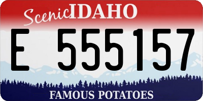 ID license plate E555157