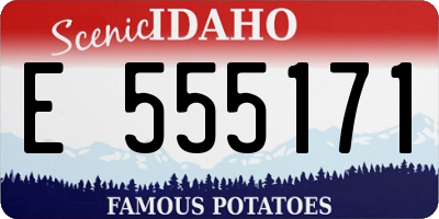 ID license plate E555171