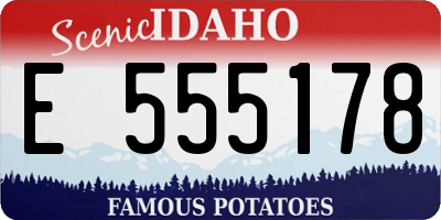 ID license plate E555178